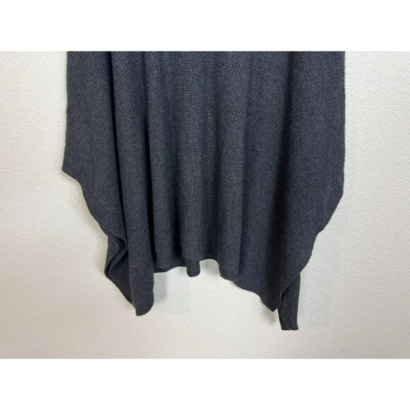 Halogen Women's Poncho Cashmere Wool One Size Gray Turtleneck Old Money - Picture 3 of 9